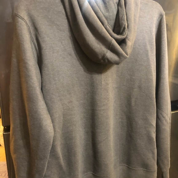 Womens ARIAT Hoodie Sweatshirt Heather Brown and Coral Southwest Design - Picture 2 of 2